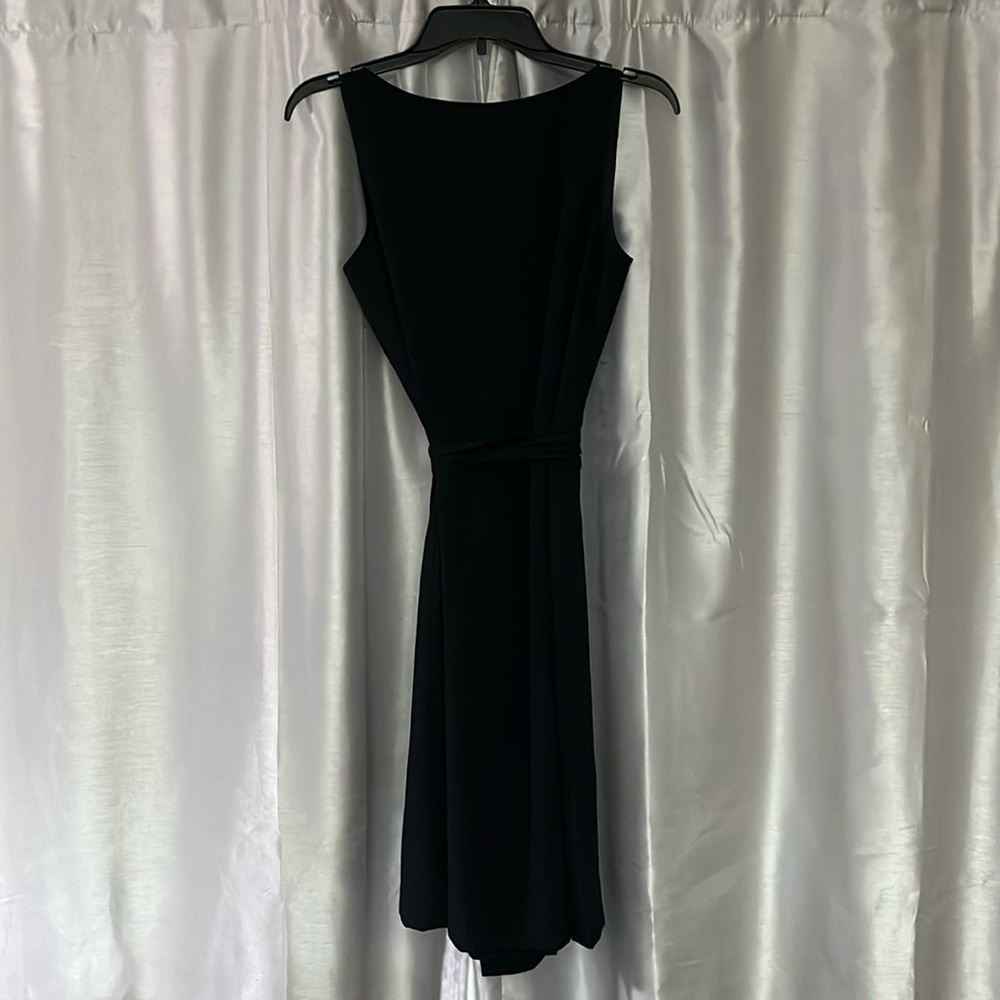 Esprit black wrap dress vintage v in the back size 3/4 lined